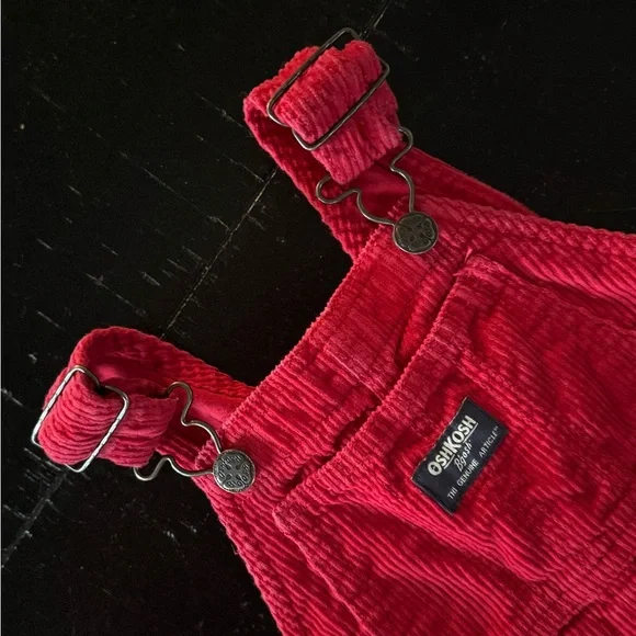 3T OshKosh B'gosh Red Overalls Dennis the Menace or Chucky Costume - Picture 6 of 10